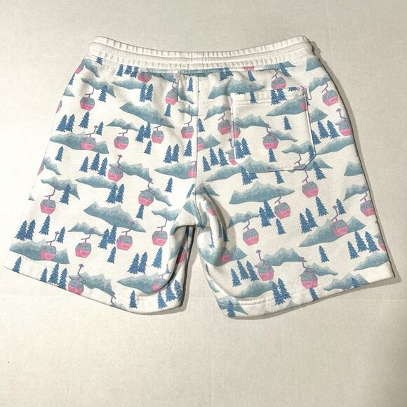 Chubbies Men’s Comfort Shorts Size Large 7” Inseam White Ski Lift Graphic 90's - Picture 4 of 9